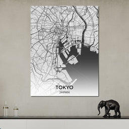 Map of Tokyo, Japan - NicheCanvas
