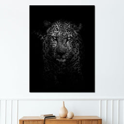 Leopard Black & White - Johanjjf - NicheCanvas