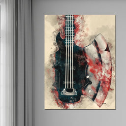 The Demon's Axe Bass Guitar - Abraham Szomor - NicheCanvas