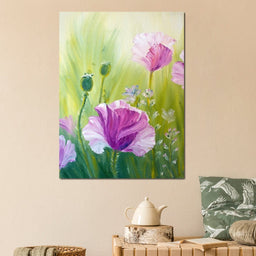 Purple Poppies - NicheCanvas