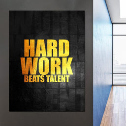 Hard Work Beats Talent - ABConcepts - NicheCanvas
