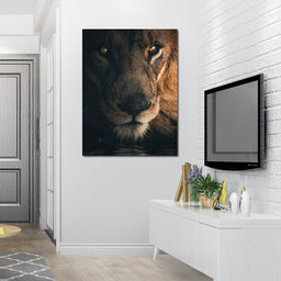 Lion Portrait Water - Zenzdesign - NicheCanvas
