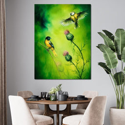 Emerald Songbirds - NicheCanvas
