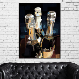 Champagne Bottles - NicheCanvas