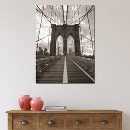 Brooklyn Bridge in Black & White - NicheCanvas