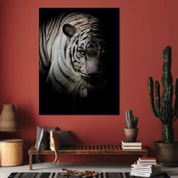Black and White Tiger - NicheCanvas