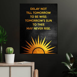 Delay Not Wisdom - ABConcepts - NicheCanvas
