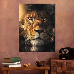 Lion Hiding - Zenzdesign - NicheCanvas