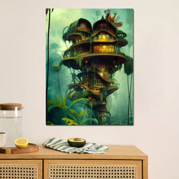 Magical Dr Seuss Tree House - Johanjjf - NicheCanvas