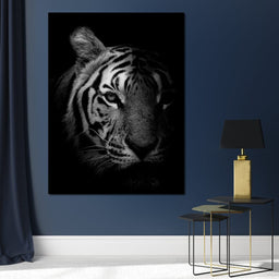 Black and White Fading Tiger | NicheCanvas