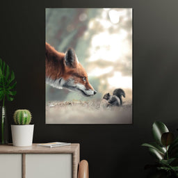 Fox Meets Squirrel - Zenzdesign - NicheCanvas