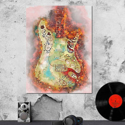 Jimi Hendrix's Guitar - Abraham Szomor - NicheCanvas