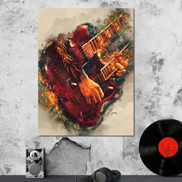 Jimmy Page's Electric Guitar - Abraham Szomor - NicheCanvas