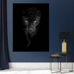 Black and White Panther - NicheCanvas