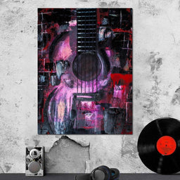 Abstract Guitar - NicheCanvas