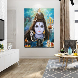 Lord Shiva Portrait - NicheCanvas