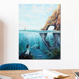 Swimming with the Shark - NicheCanvas