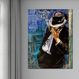Smoking Man - NicheCanvas