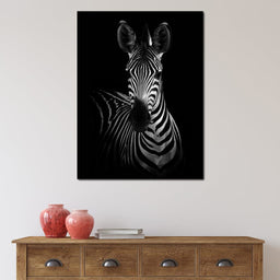Black and White Zebra - NicheCanvas