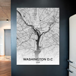 Map of Washington, USA - NicheCanvas