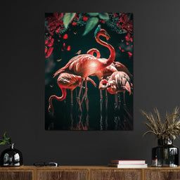 Glowing Flamingo - Zenzdesign - NicheCanvas