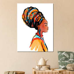 African Woman Turban - NicheCanvas