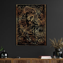 Zodiac sign Aquarius - NicheCanvas