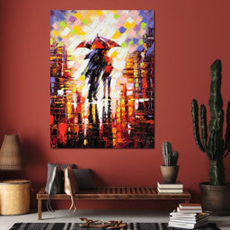 Enamoured Under The Umbrella - NicheCanvas