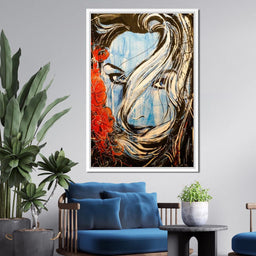 Blue Girl - NicheCanvas