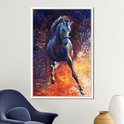 Blue Horse - NicheCanvas