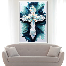 Floral Cross 06 - Neal Hackett  - NicheCanvas