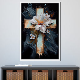 Floral Cross 02 - Neal Hackett  - NicheCanvas