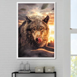 Wolf Sunset - Zenzdesign - NicheCanvas