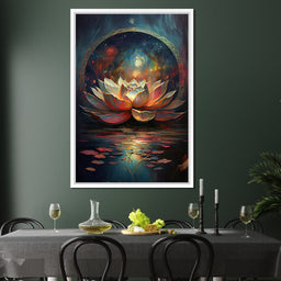 Midnight Lotus Flower - NicheCanvas