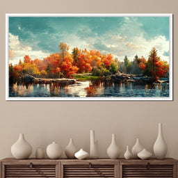 Lakefall Landscape - NicheCanvas