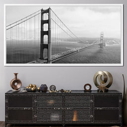 Golden Gate Bridge in Black & White - NicheCanvas