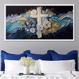 Floral Cross 03 - Neal Hackett  - NicheCanvas