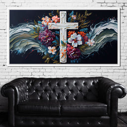 Floral Cross 05 - Neal Hackett  - NicheCanvas
