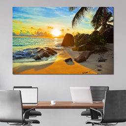 Natural Beach Sunset - NicheCanvas