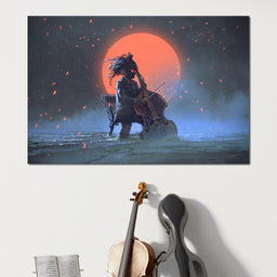  Mysterious man playing the cello - NicheCanvas