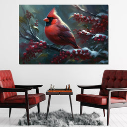 Winter Cardinal - Neal Hackett - NicheCanvas