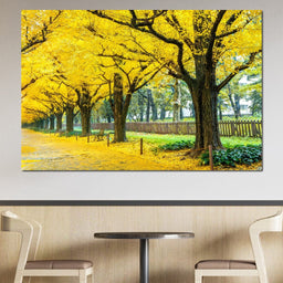 Yellow Ginkgo Trees - NicheCanvas