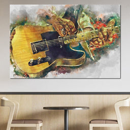 Keith Richards' Electric Guitar - Abraham Szomor - NicheCanvas