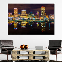 Baltimore Skyline - NicheCanvas