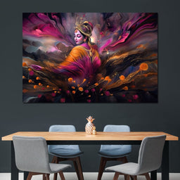 Blissful Krishna - NicheCanvas