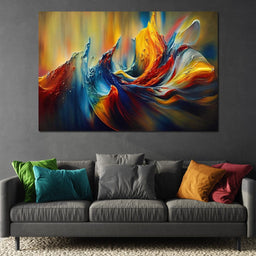 Colorful Waves & Lines - NicheCanvas