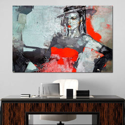 Lady in Red - NicheCanvas