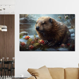 Winter Beaver - Neal Hackett - NicheCanvas