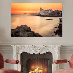 Sunset over Sitges - NicheCanvas