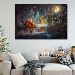 Santa Claus on Christmas Eve - NicheCanvas